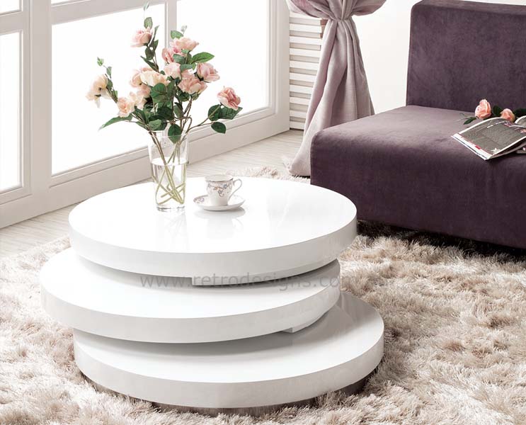 Artisco Round Coffee Table In White Gloss